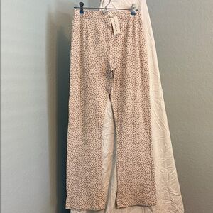 Brandy Melville Light Pink Floral Pants